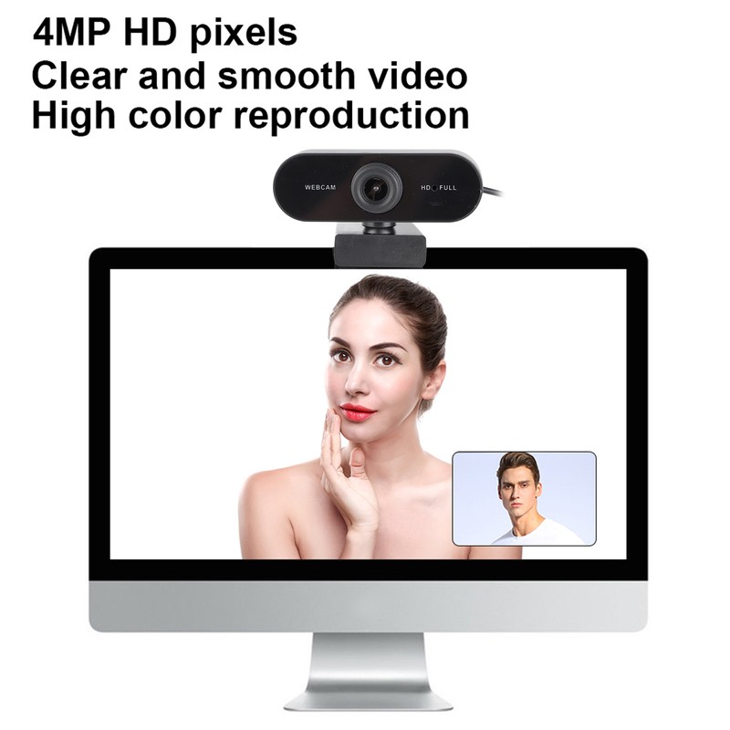 Webcam USB Camera Builtin Microphone Computer Accessory for Live Broadcast