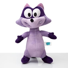 ANGEL STUDIOS | Tuttle Twins Derek Plushie | Soft Stuffed Plush Toy | Bright Purple Raccoon | 13” Stuffed Character