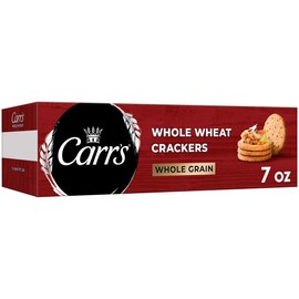 Carr's Crackers, Whole Grain Crackers, Party Snacks, Whole Wheat, 7oz Box (Pack of 6)