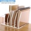 SANRUI Acrylic Desk File Organizer Holder for Desk, Clear Laddered