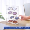 Hyuetrsa 2 Pcs Acrylic Sunglasses Organizer Clear Eyeglasses Case, Eyewear