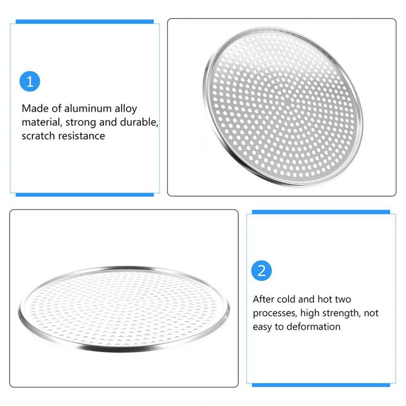 HANABASS Pizza Pan with Holes 16 Inch Stainless Steel Mesh