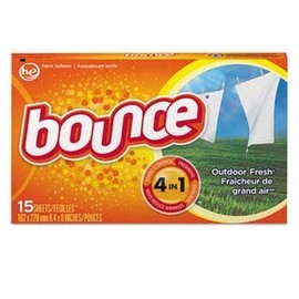 Bounce Fabric Softener Sheets, Outdoor Fresh, 15/Box, 15 Box/Carton