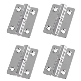 Detachable Hinge, 4PCS 2" Small Slip Joint Flag Hinge, Door Hinges, Heavy Duty Window Detachable Hinge, Stainless Steel Hinge for Wooden Boxes Kitchen Cupboard Cabinet Internal (Right Hand Side)