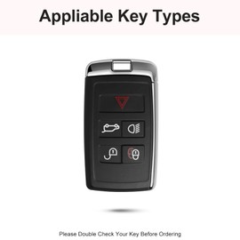 OFF WE GO Car Key Case Key Cover for Land Rover Range Sport Evoque Freelander Discovery Defender Jaguar Car Key Box Key Cover Protective Case Black Gold