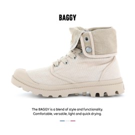 Palladium Women's Baggy Canvas Boot, Sahara/Safari, 10 M