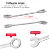 Bestgle 20Pcs Mini Wrench Set, Metric SAE Open Box End