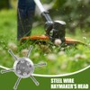 OFFCUP Steel Wire Trimmer Head, 2pcs 6 Head Grass Trimmer