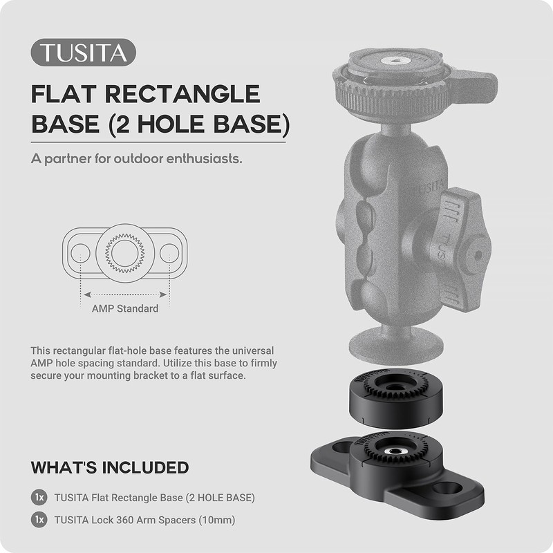 TUSITA Lock 360 Base - Flat Rectangle Base - 2