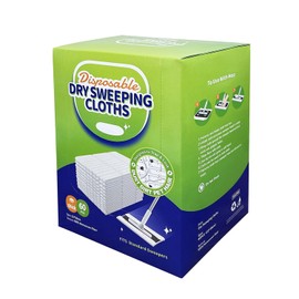 PEACHICHA Flash Dust Magnet, Dry Mop Refills Disposable Dusting Cloths ,Floor Cloth Refills Disposable Refills,60 Count Dust Mops