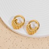FILMOON Geometric Round Drop Dangle Earrings for Women 18K Statement