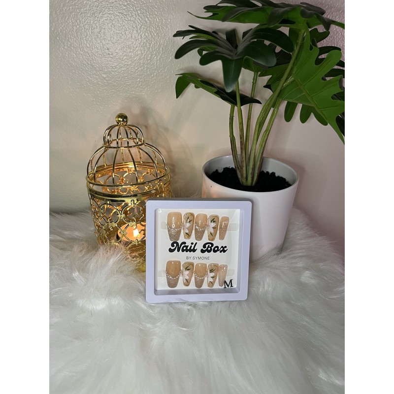 Homemade "Elegance" Press On Nails Handmade