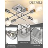 Eidonta 6-Light Semi Flush Mount Ceiling Light Fixture, Modern Brushed