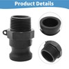 Anxingo 2Pcs F-100 1" NPT Camlock Coupling Kit, Polypropylene Cam