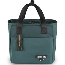 Lonchera Termica Impermeable - Bolsa de Almuerzo Aislada Porta Alimentos Nevera Portátil, Hermética Porta Fiambrera Plegable Hielera con Bolsillos Laterales, A Prueba de Fugas para Adultos Mujer