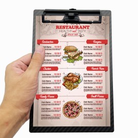 6.1*9.3*0.06Inches True 3K carbon fiber clipboard, lightweight, suitable for offices, doctors, teachers, high-end business gifts, Father's Day gifts, Teacher's Day gifts, men's gifts,with black clip