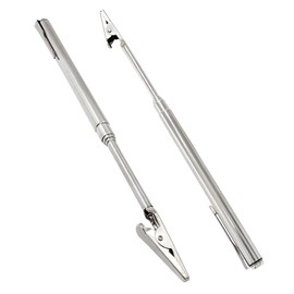 Coufce 2 Pcs Telescoping Alligator Clip Extendable Bracelet Helper Tool with Pen Clip for Mechanics Home Automobile Repairing Jewelry Fastening Picking Items(Silver)