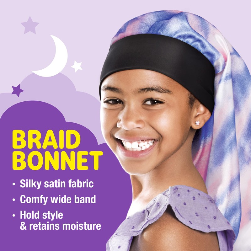Red by Kiss Kids Satin Braid Bonnet, Comfy Wide Band
