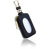 ELEGANCE-E Smart Key Case, Carabiner, Compact, Small, Genuine Leather, Black