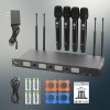 Exoton MU-4 Professional 4 Channel UHF Wireless Microphone System Rack