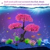 Ameliade Aquarium Artificial Plastic Plants Decoration, Pink Cherry Blossom Tree