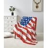Plazatex Over Sized Throw Blanket 50X70 American Flag
