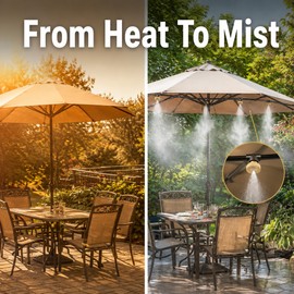 Atomizing Misting Nozzles for Garden Misting - Durable Brass Fine Fog Spray Nozzles for Cooling and Humidification Systems