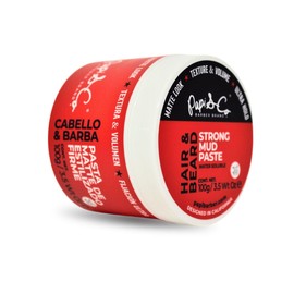 Papi & Co Strong Mud Cabello y Barba, Pasta Matte De Estilizado Firme 100gr