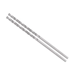 CoCud Solid Carbide Drill Bits, 1.2mm Diameter, YG6 (C2/K20) Tungsten Carbide Straight Shank Twist Drill Bits - (Applications: for Stainless Steel Alloy), 2-Pieces