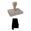 Infusion Alabama State Rubber Stamp, 3 X 2'' Wood Stamp