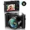4K デジカメ デジタルカメラ 6400万画素 4K解像度 オートフォーカス マクロ撮影 16倍デジタルズーム 3インチ大画面 予備電池