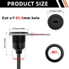 QINJOOELC USB A 3.0 to USB C Panel Mount Extension