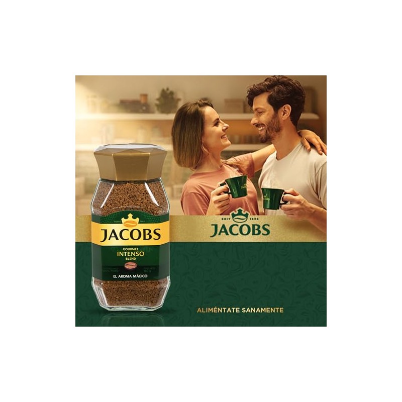 Jacobs Intenso 190g | Café Soluble Liofilizado | Instantáneo |