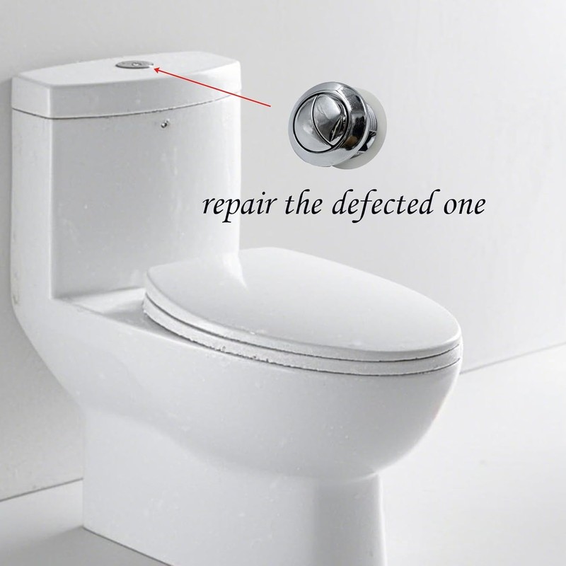 48mm/1.89inch Toilet Tank Button 20cm Extended Dual Push Flush Toilet
