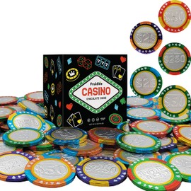Fruidles Casino Poker Chips Half-Pound - Belgian Milk Chocolate Coins, Kosher Certified Dairy, Non GMO