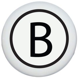 Presto Chango Decor Vintage Typewriter Letter Drawer Knob Pulls, Ceramic Dresser Knobs for Antique Cabinets and Furniture (Letter B)