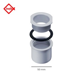 INEFA Screw Socket Gutter to Downpipe, Box Shape, grey