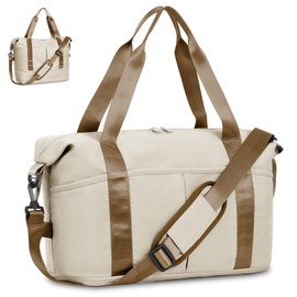 FIORETTO Designed for Ryanair Cabin Bags 40x20x25 Underseat Convertible Cabin Bag 45X36X20 for New Easyjet, Carry On Travel Weekend Overnight Duffle Hospital Bag Hand Luggage Bag for Women Men Beige