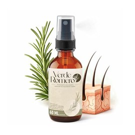Verde Romero 60ml - Tratamiento de Romero para Crecimiento de Cabello y Reparación de Pelo Dañado - Con Aminobiotina, Extracto de Chile, Aceite de Cas