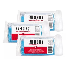 Emergency Tapabocas Tricapa Termosellados Desechables Emergency 100pz