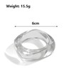 GIGB PBDK Chunky Transparent Acrylic Bracelet for Women Large Irregular