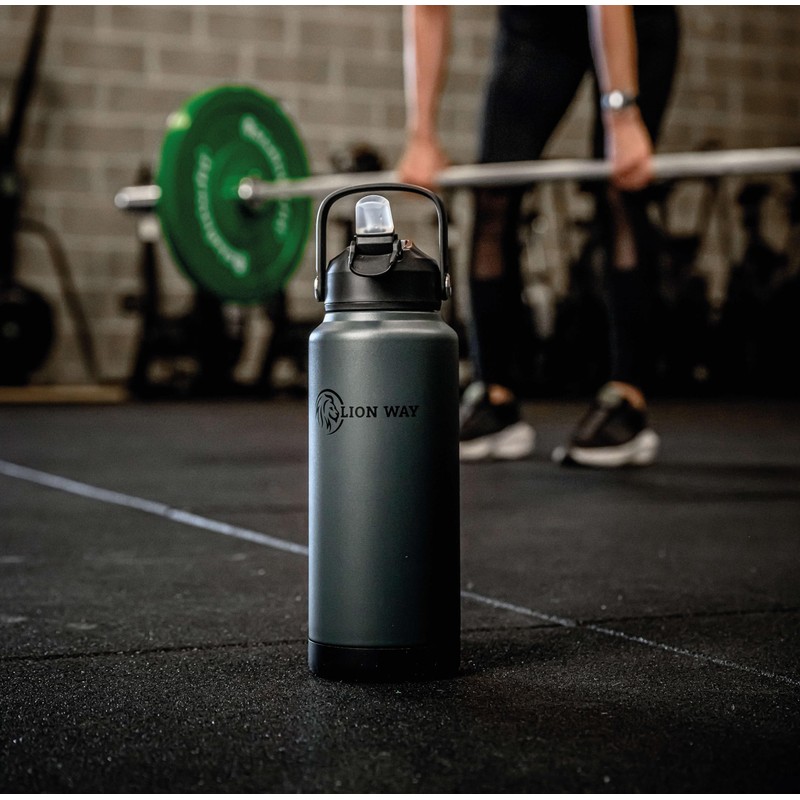 LION WAY UniFlow 32 oz Insulated Bottle - Charcoal Velvet