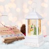 Christmas Decorations Musical Snow Globe Lantern, Glittering Lighted, 6H Timer,