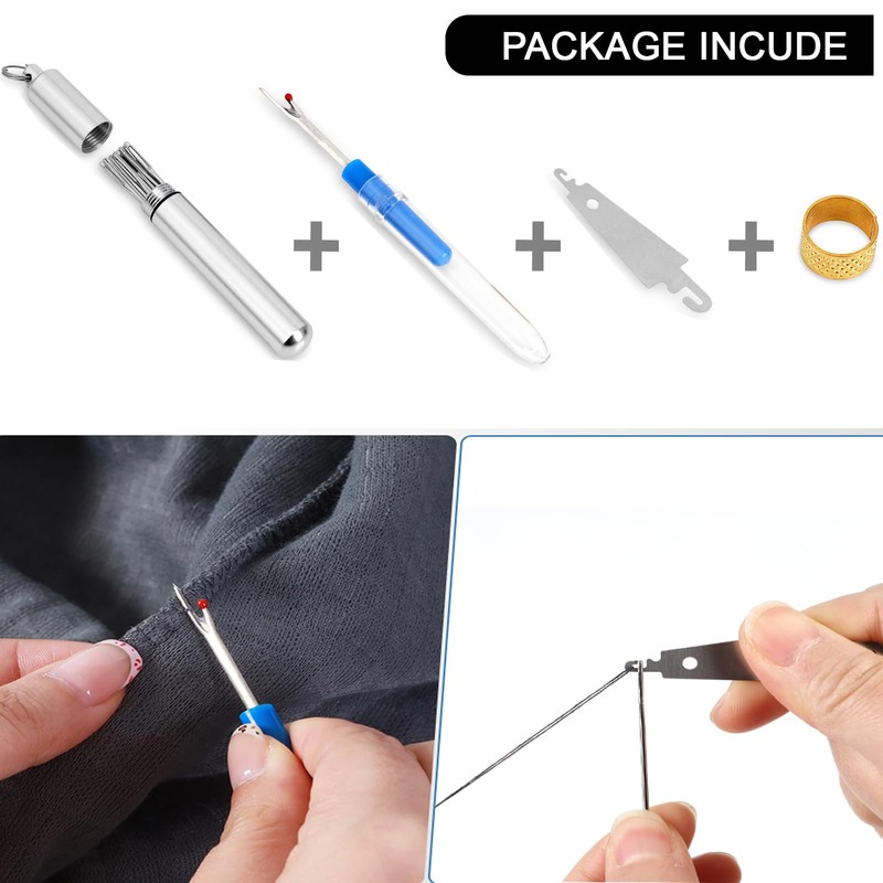 KYUEWRT 25 Large Eye Embroidery Needles, 5 Sizes Big Eye