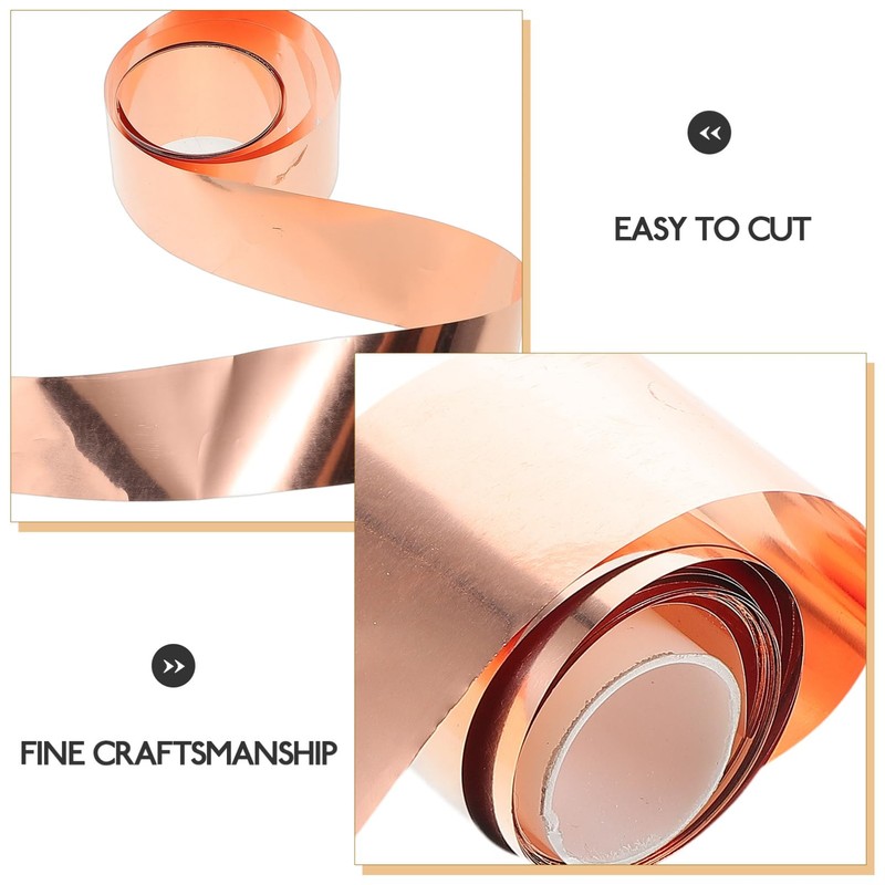 Mobestech 1roll Copper Foil Sheet Roll Thickness Versatile for Electrical
