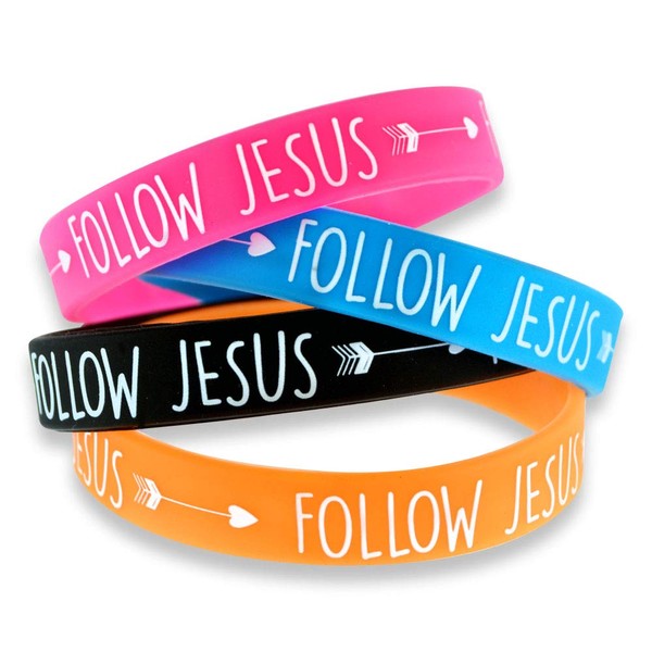 Colorful Religious Silicone Wristbands for VBS, Sunday School (God is