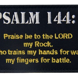 Bible PSALM 144:1 Embroidered Velcro Patch