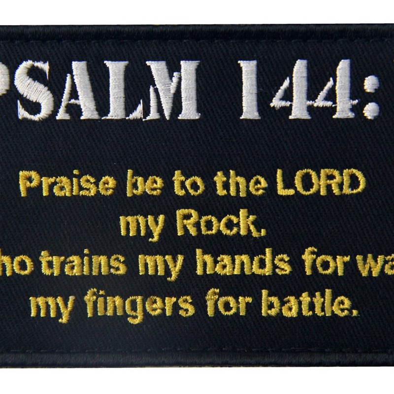 Bible PSALM 144:1 Embroidered Velcro Patch