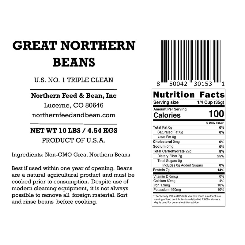 High Plains Great Northern White Beans | 10 Pound Bag