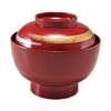 Fukui Craft 33710910 Heat Resistant Zoni Bowl, Vermilion Kasuri